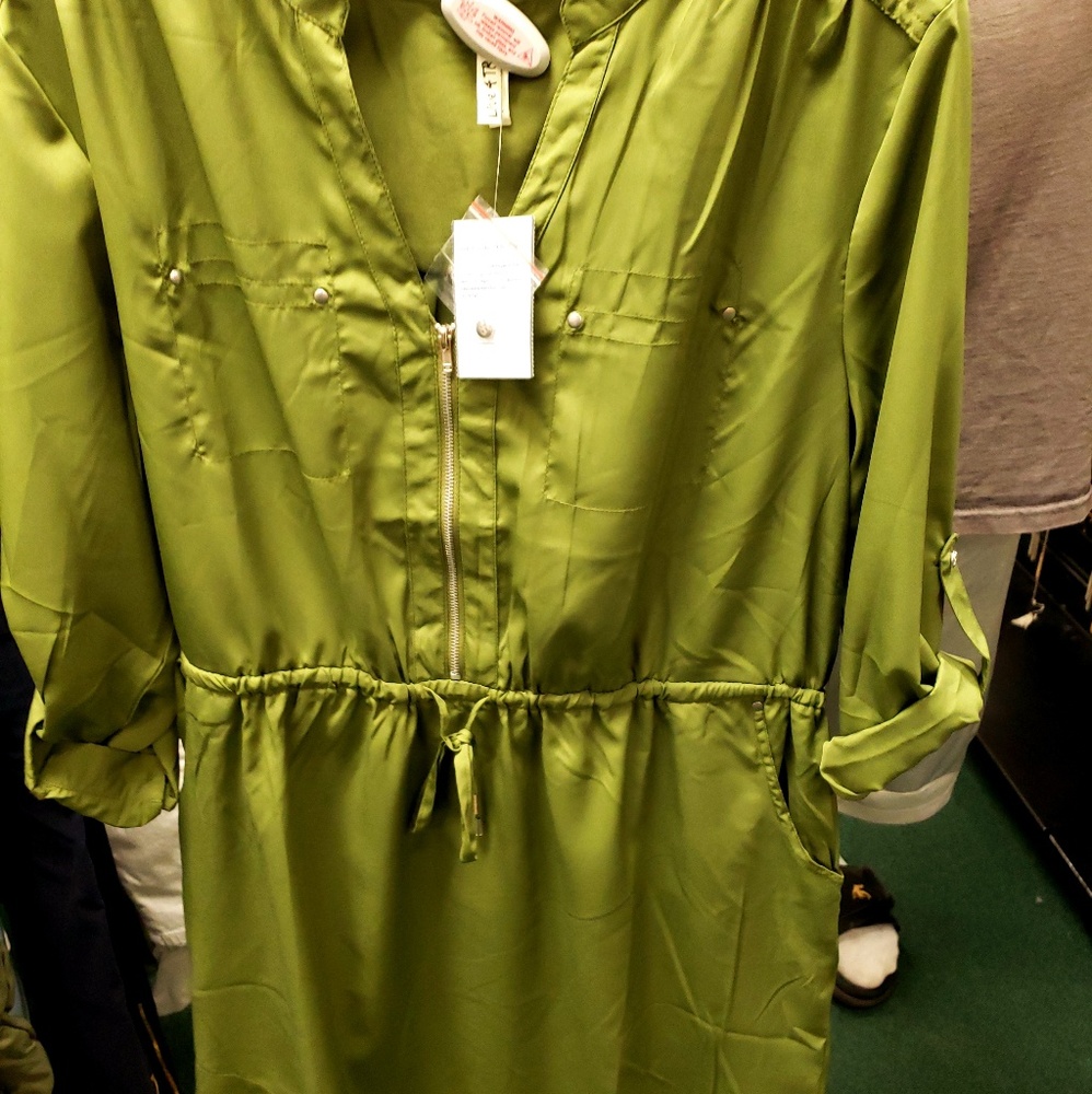 Olive green dress